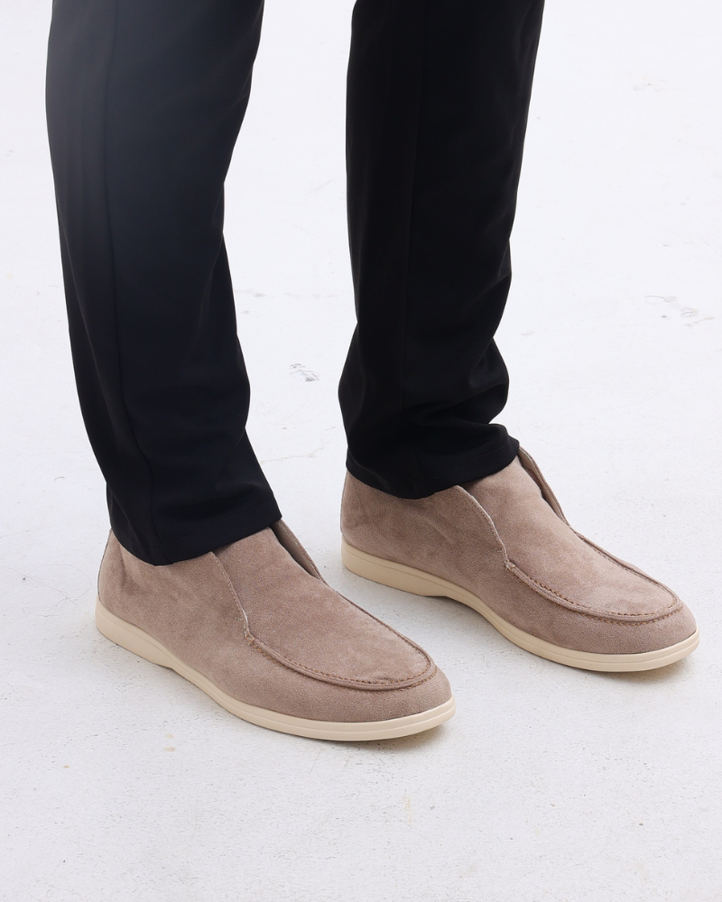 Mocassins Hauts en Daim Old Money