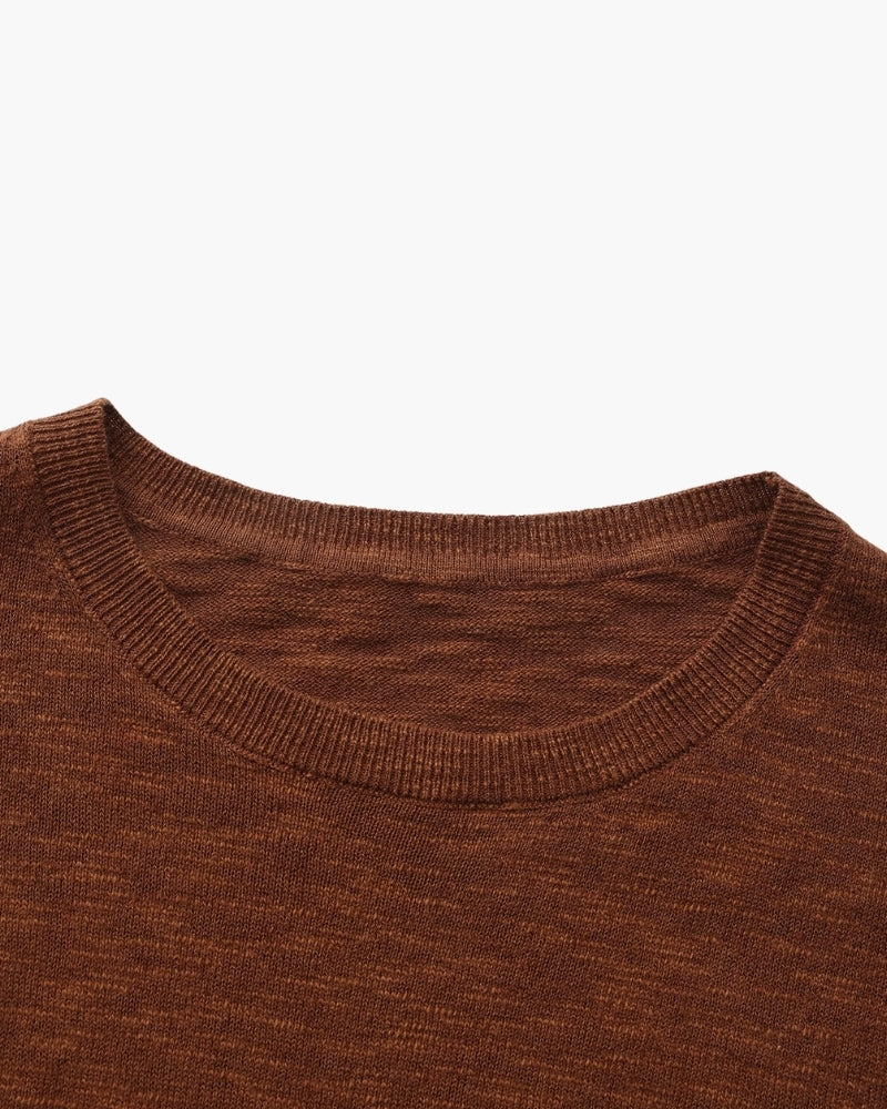 Col Rond Essentiel Lin-Coton