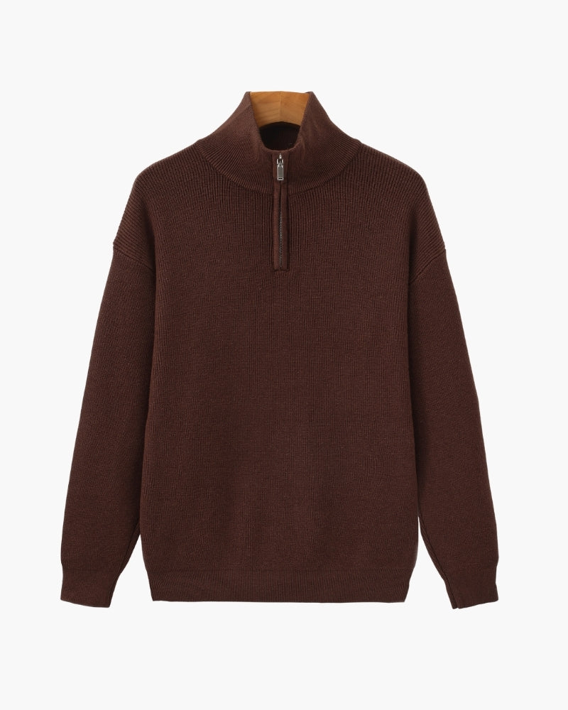 Pull Tricoté Demi-Zip Raffiné