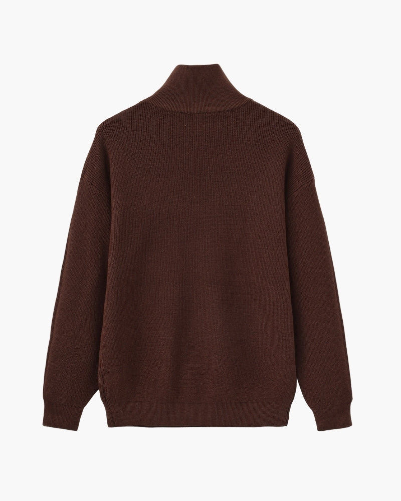 Pull Tricoté Demi-Zip Raffiné