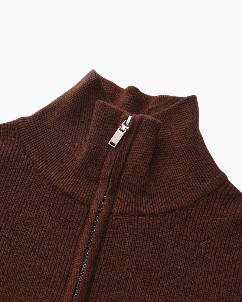Pull Tricoté Demi-Zip Raffiné