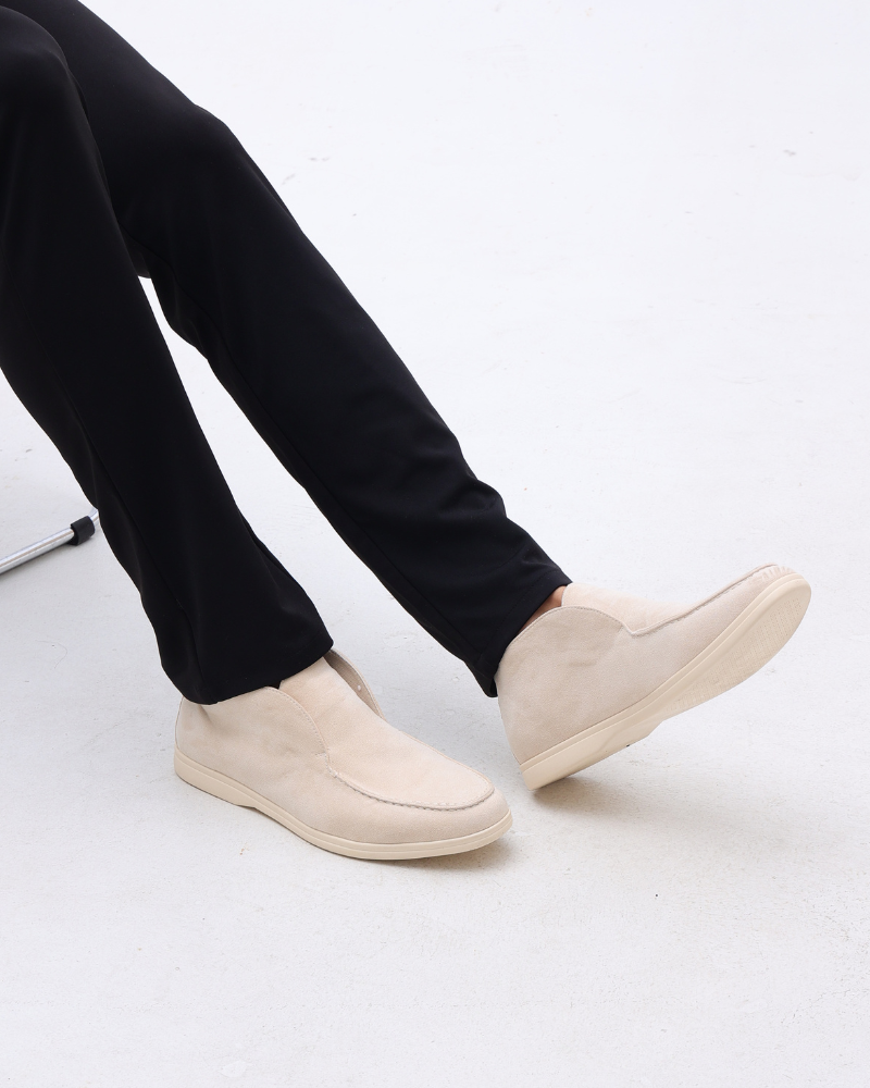 Mocassins Hauts en Daim Old Money