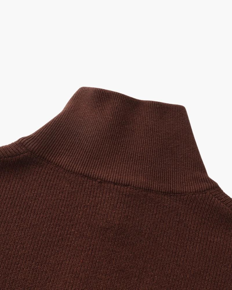 Pull Tricoté Demi-Zip Raffiné