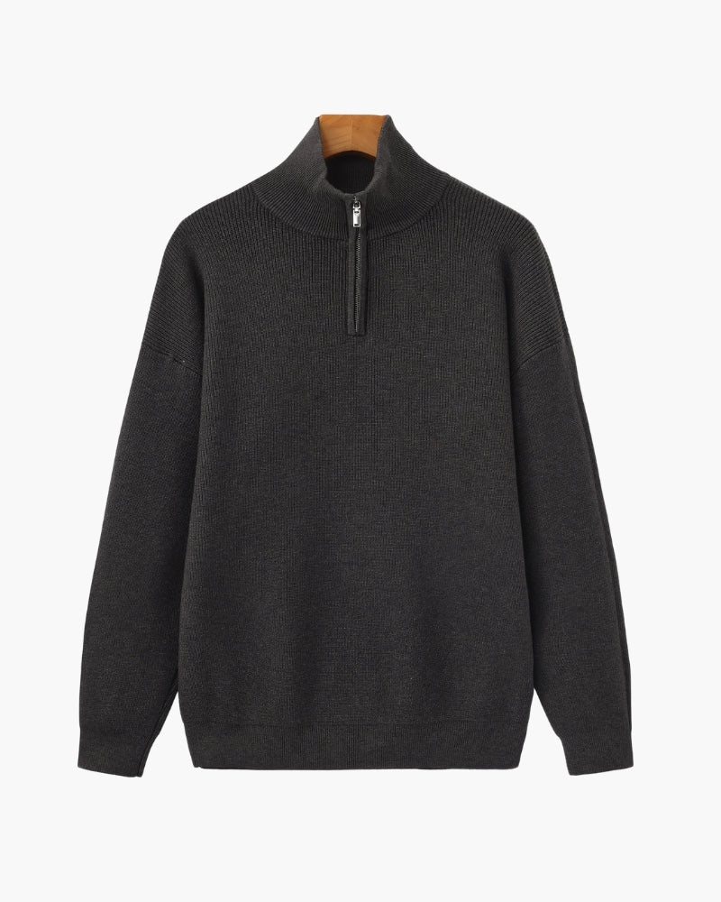 Pull Tricoté Demi-Zip Raffiné