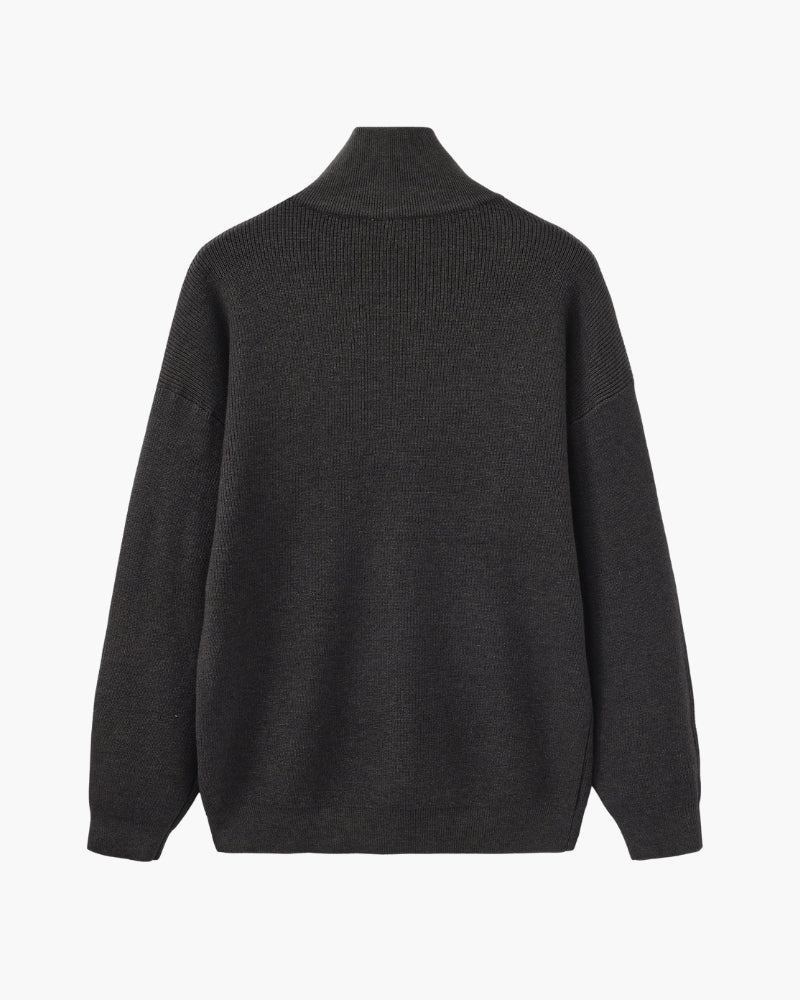 Pull Tricoté Demi-Zip Raffiné