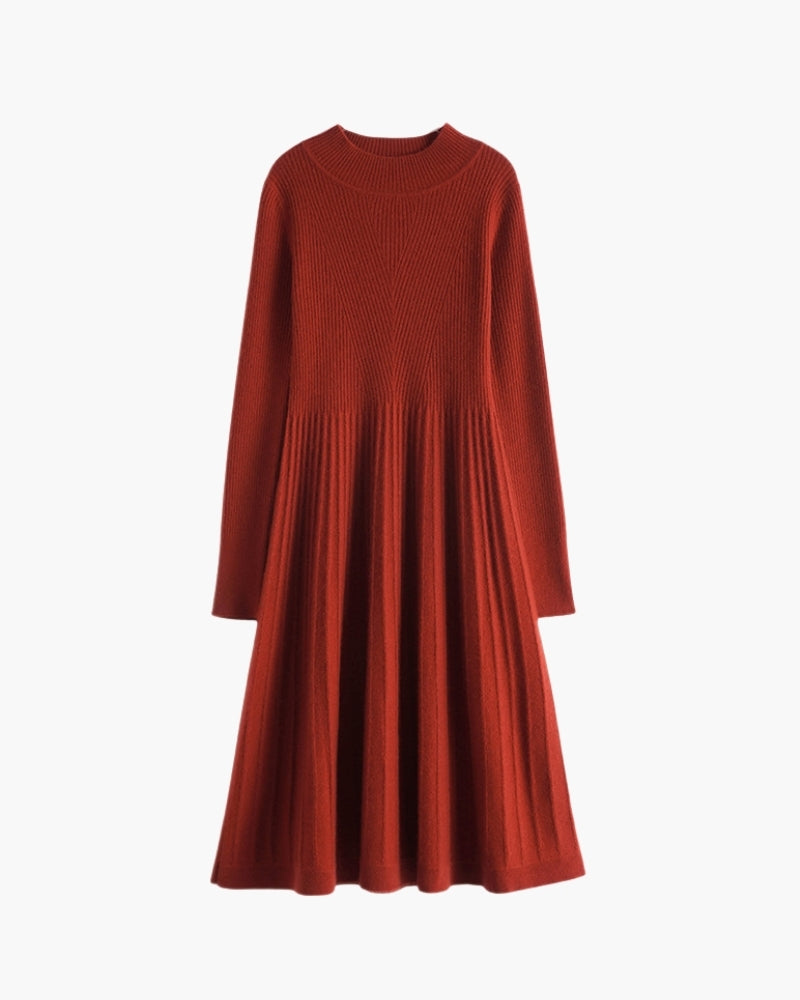 Robe Évasée en Cachemire Pur