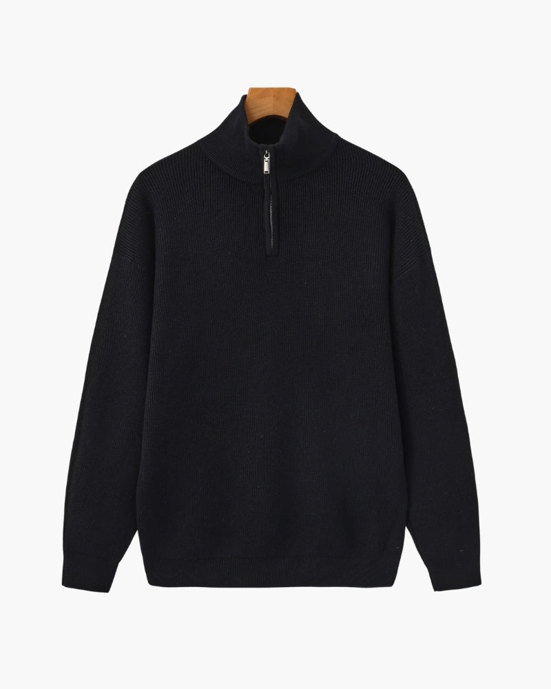 Pull Tricoté Demi-Zip Raffiné