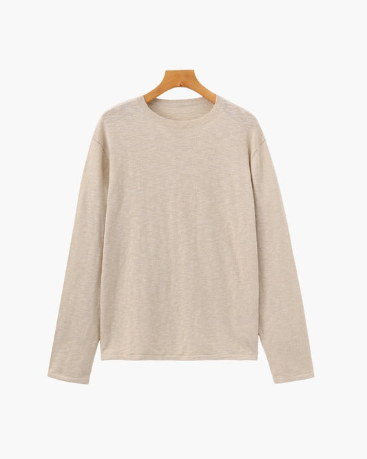 Col Rond Essentiel Lin-Coton