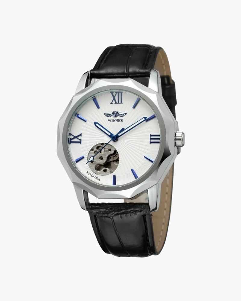 Montre en Acier à Cadran Squelette Classique