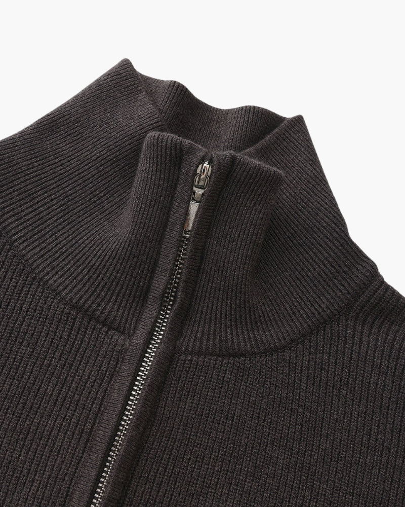 Pull Tricoté Demi-Zip Raffiné