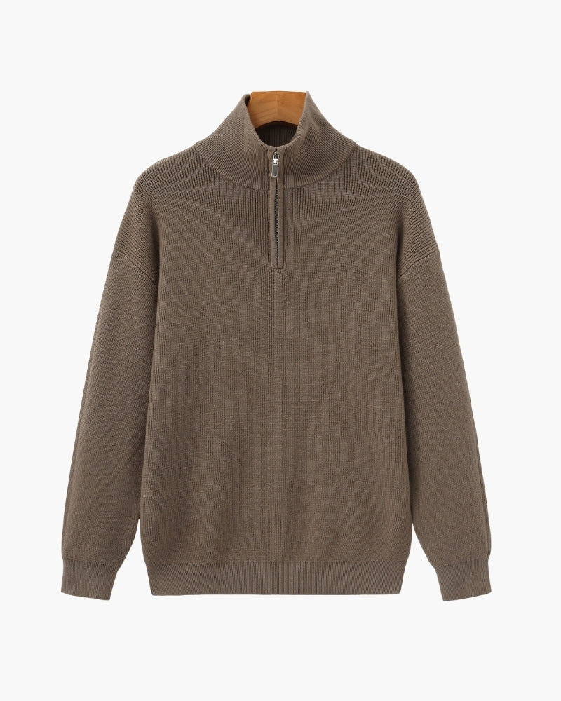 Pull Tricoté Demi-Zip Raffiné