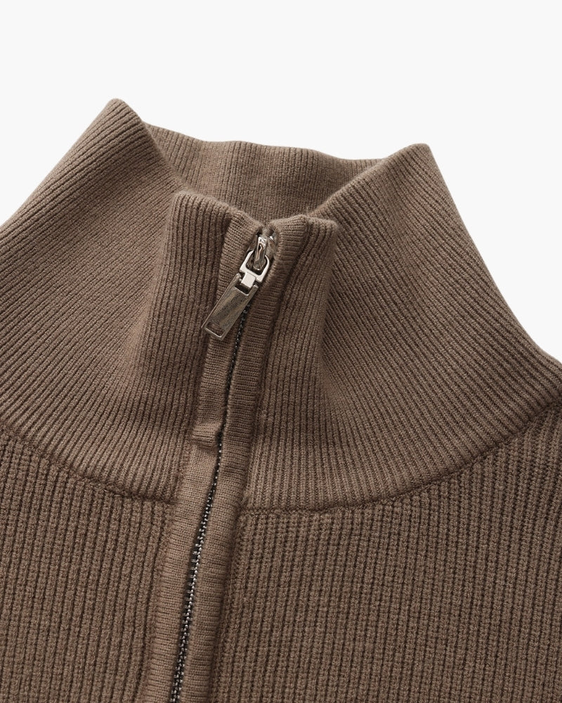 Pull Tricoté Demi-Zip Raffiné