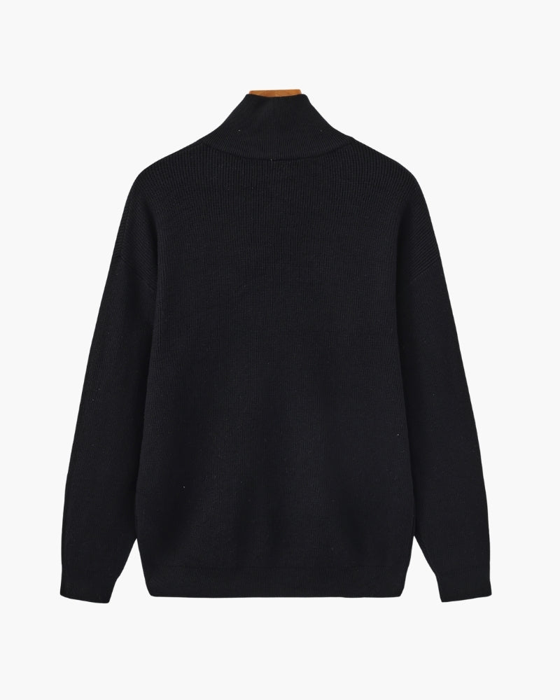 Pull Tricoté Demi-Zip Raffiné