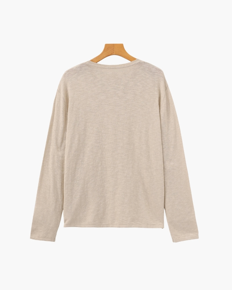 Col Rond Essentiel Lin-Coton