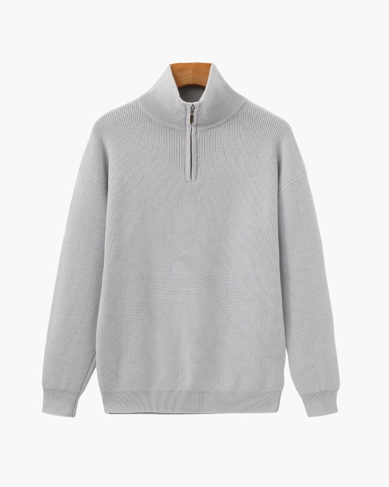 Pull Tricoté Demi-Zip Raffiné