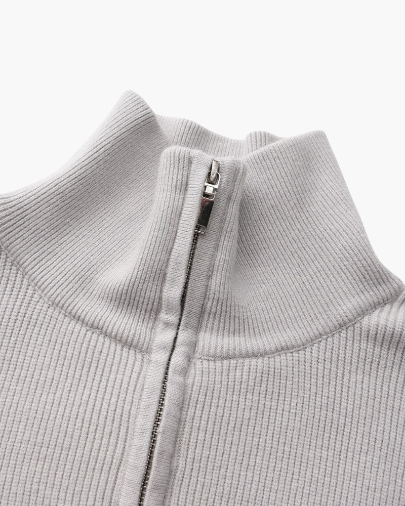 Pull Tricoté Demi-Zip Raffiné