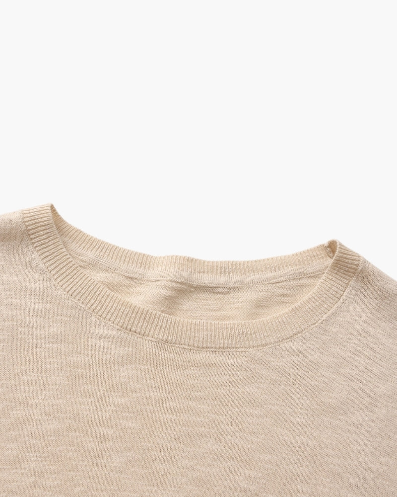 Col Rond Essentiel Lin-Coton