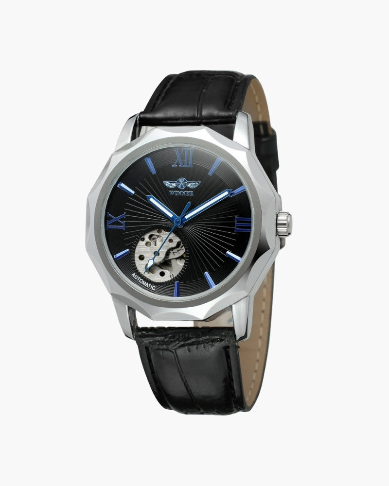 Montre en Acier à Cadran Squelette Classique