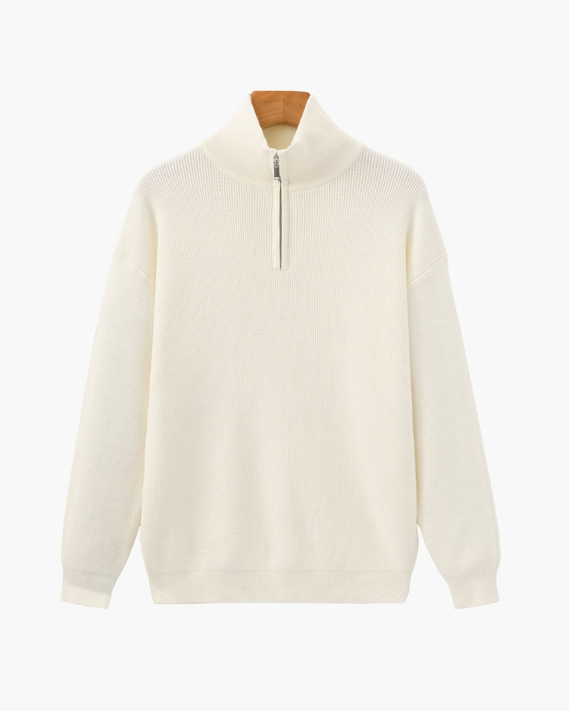 Pull Tricoté Demi-Zip Raffiné