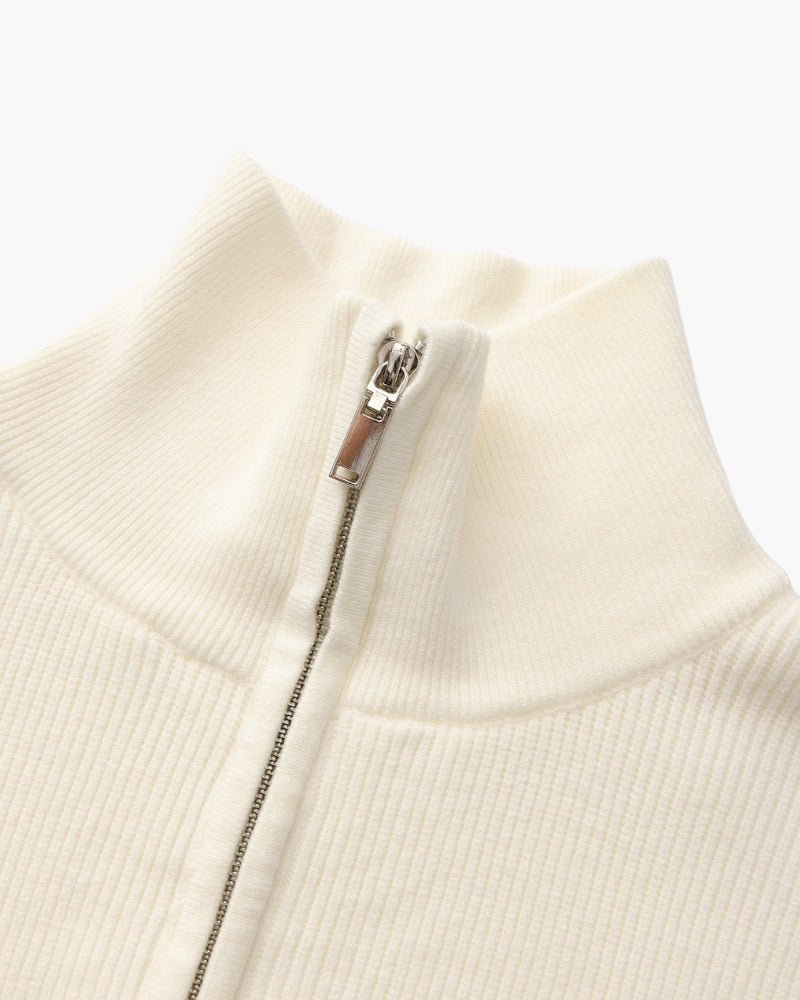 Pull Tricoté Demi-Zip Raffiné