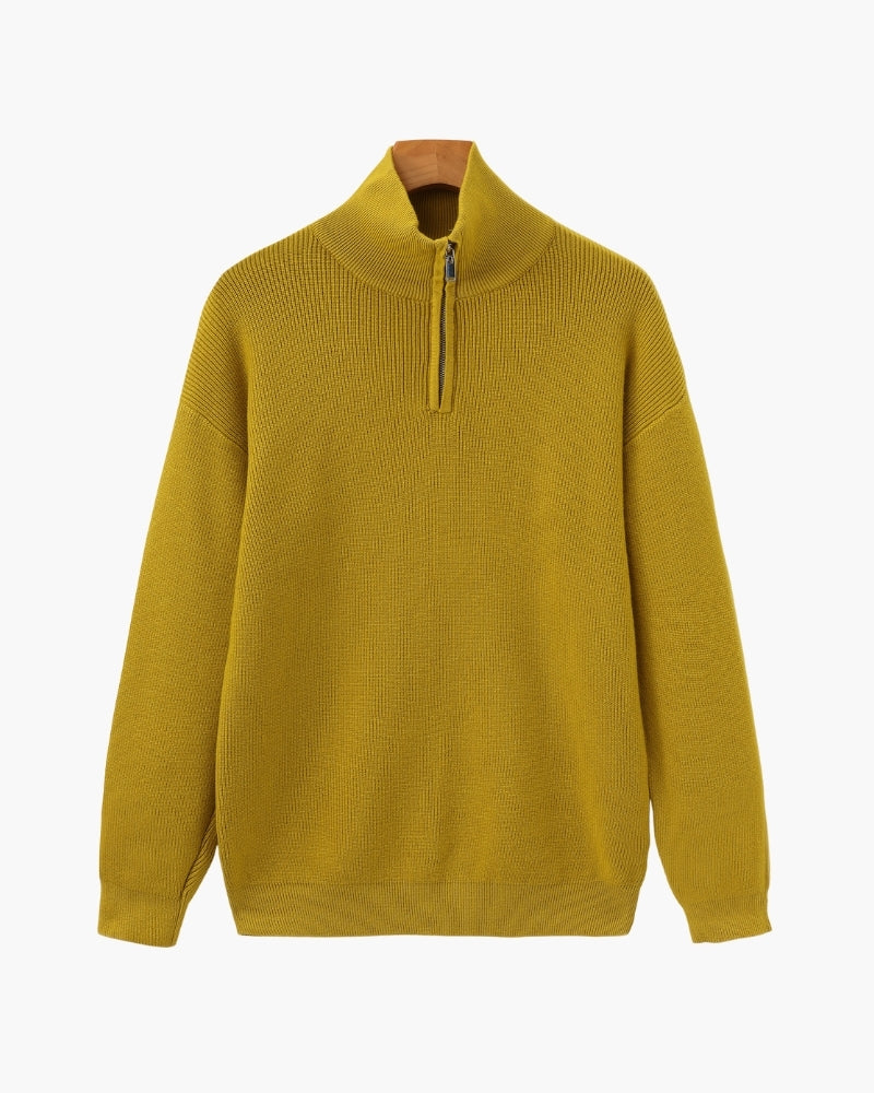 Pull Tricoté Demi-Zip Raffiné