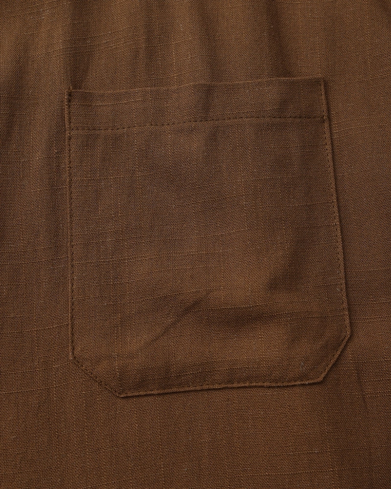 Chemise Homme Col Mao – Coupe Ample Coton Texturé