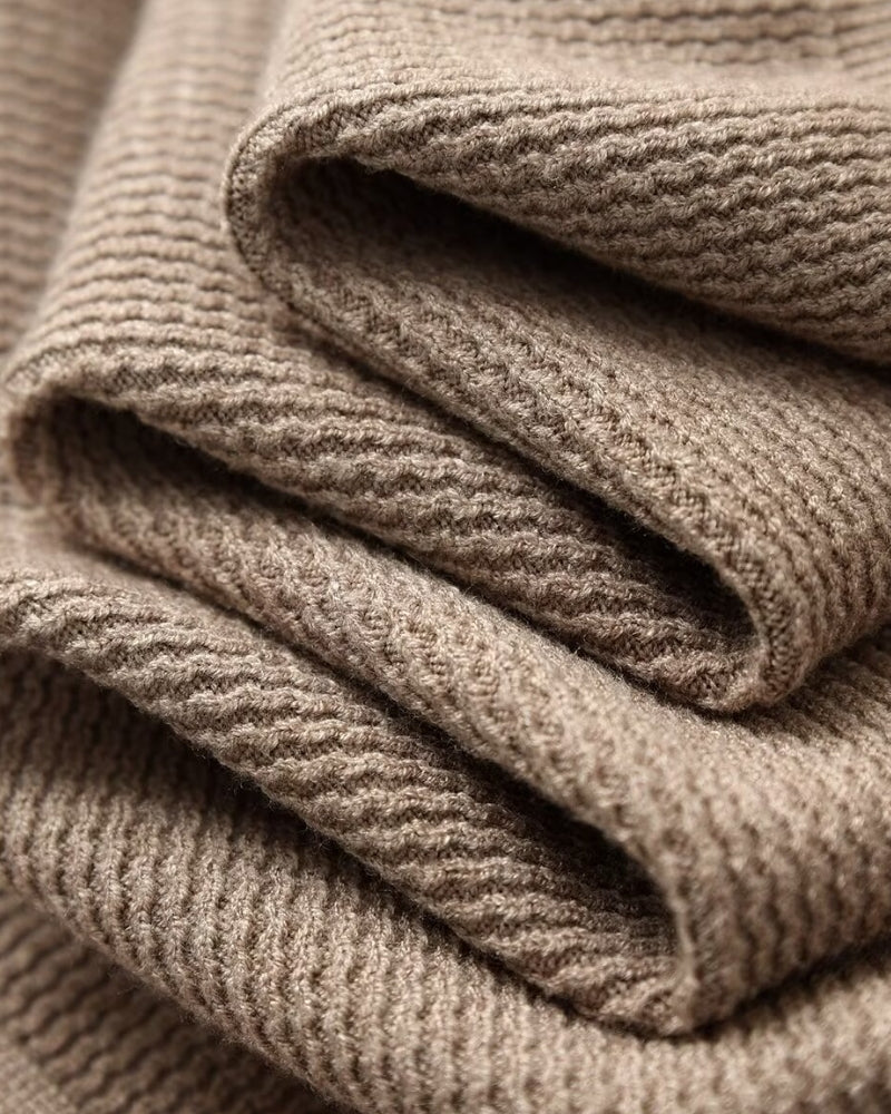Pull Polo en Tricot Texturé