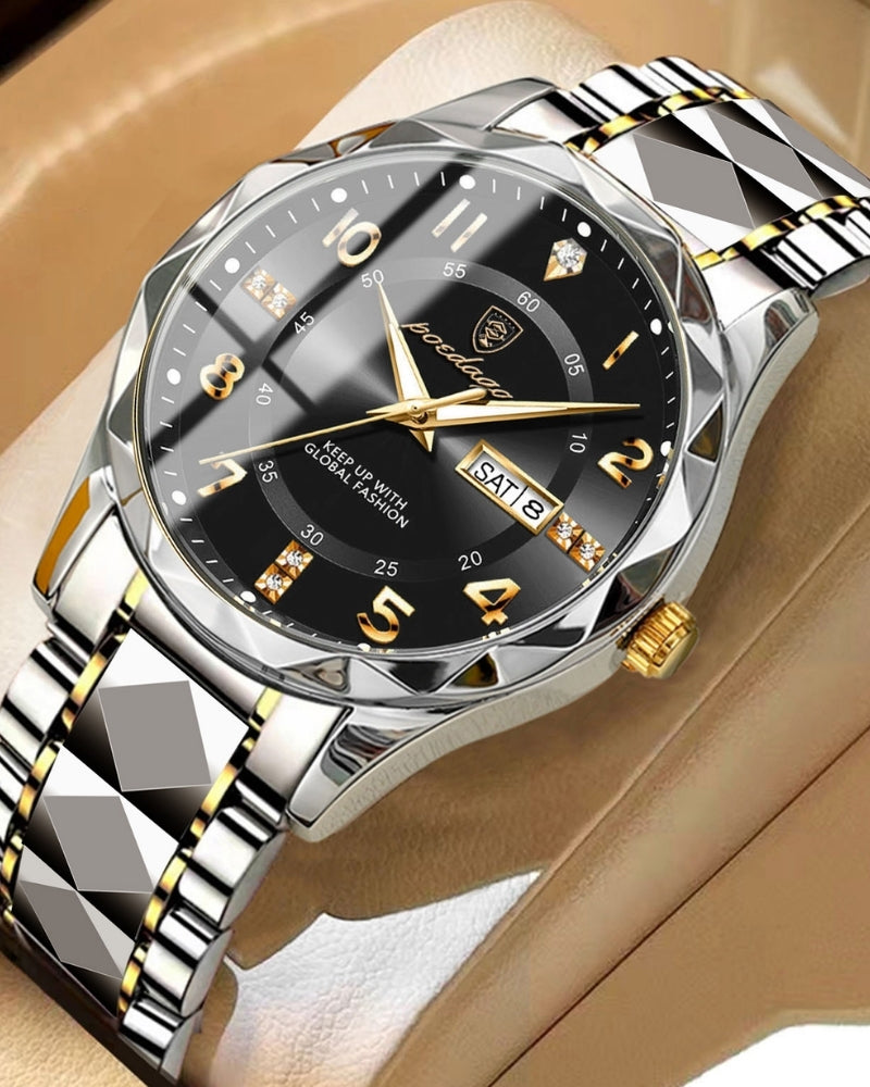 Montre en Acier Bicolore Classique