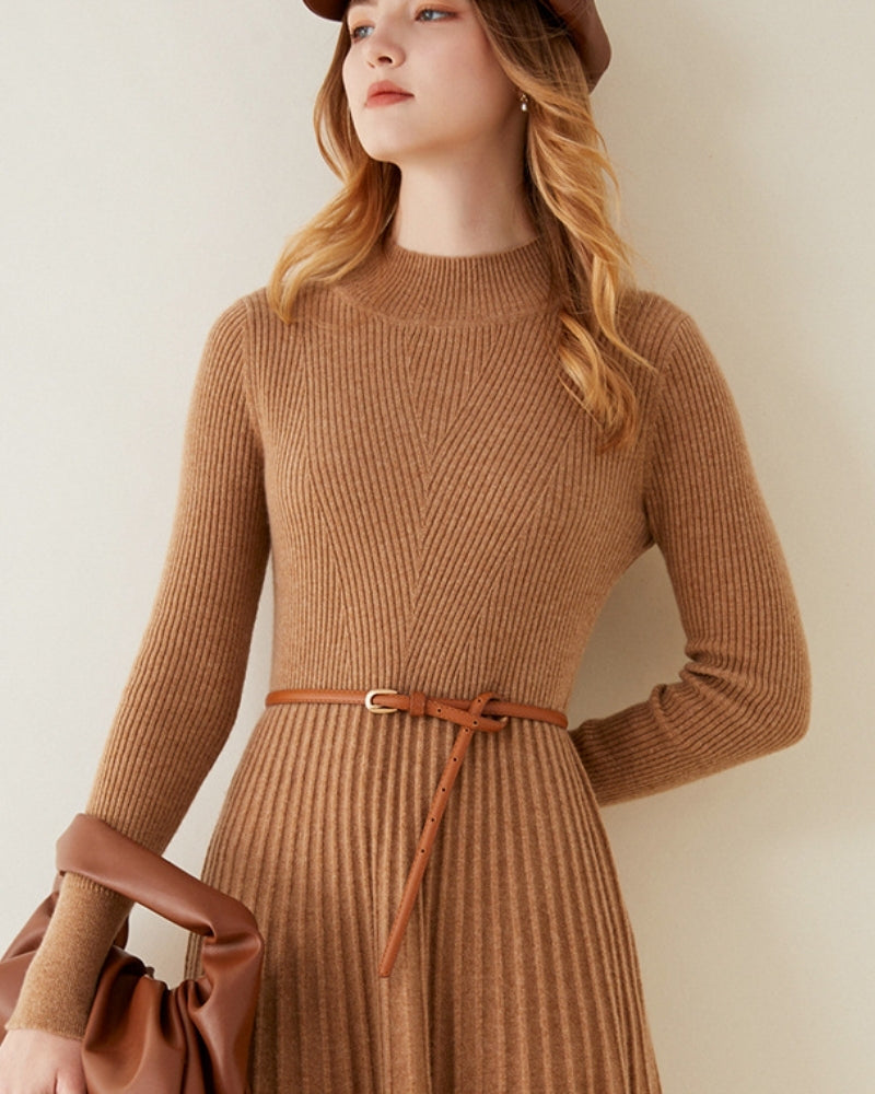 Robe Évasée en Cachemire Pur