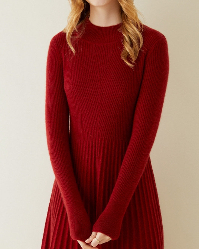 Robe Évasée en Cachemire Pur