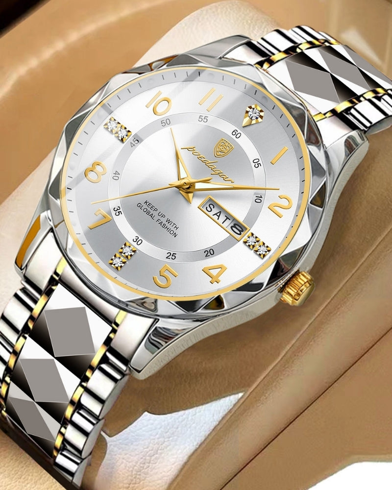 Montre en Acier Bicolore Classique