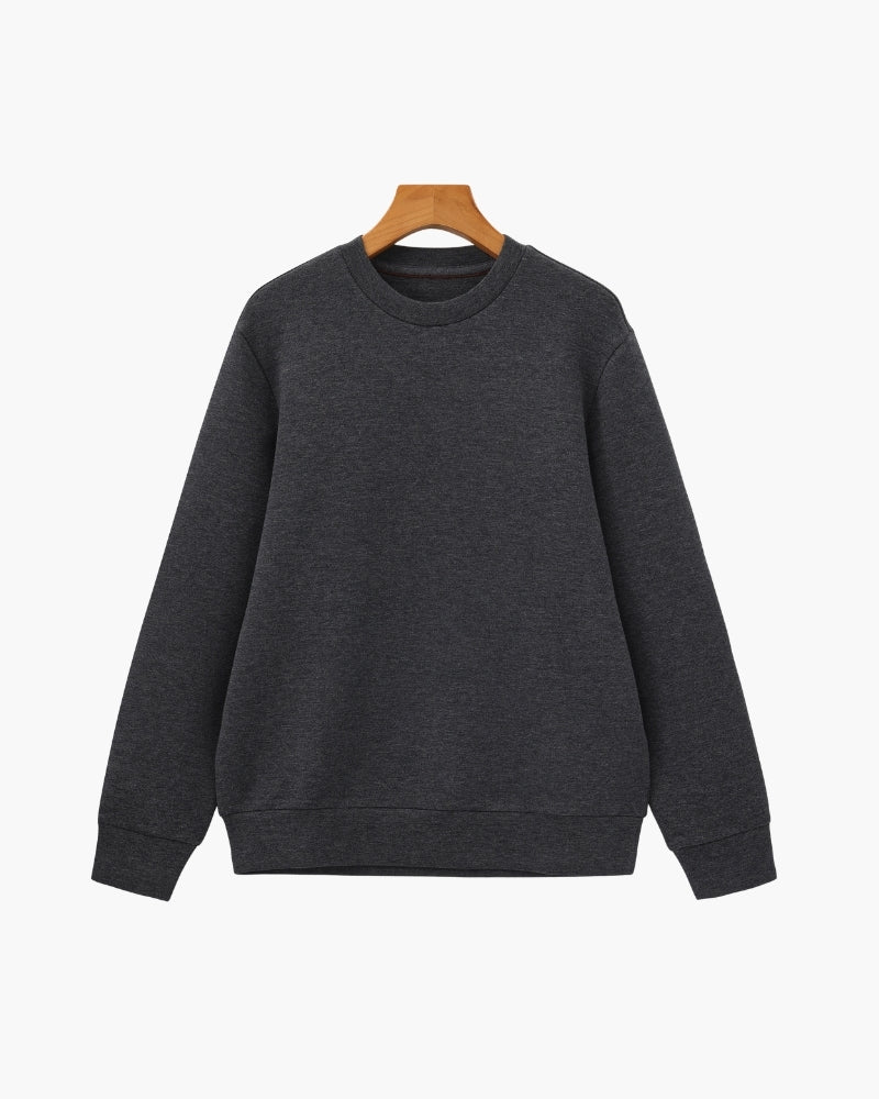 Sweat-Shirt Col Rond Mélange Modal Classique