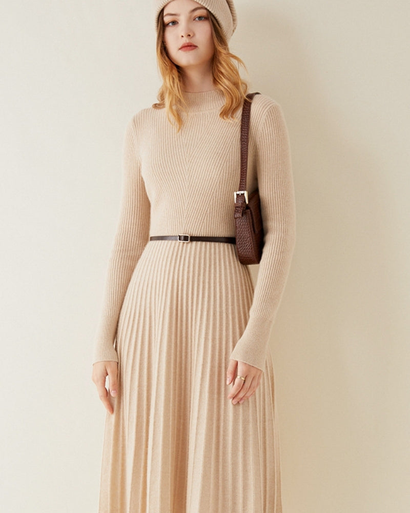 Robe Évasée en Cachemire Pur