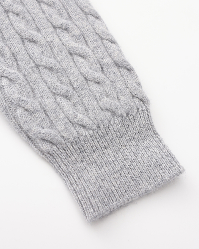 Pull Demi-Zip Tissé 100% Cachemire
