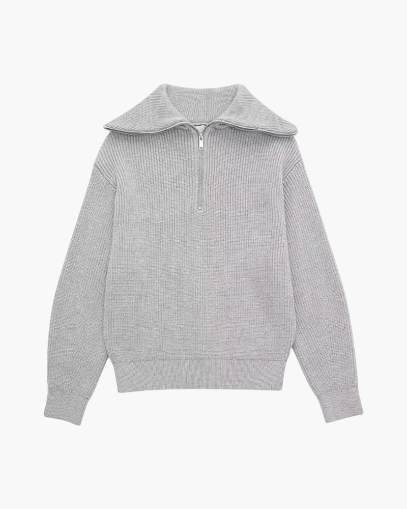 Pull Zippé Rayé
