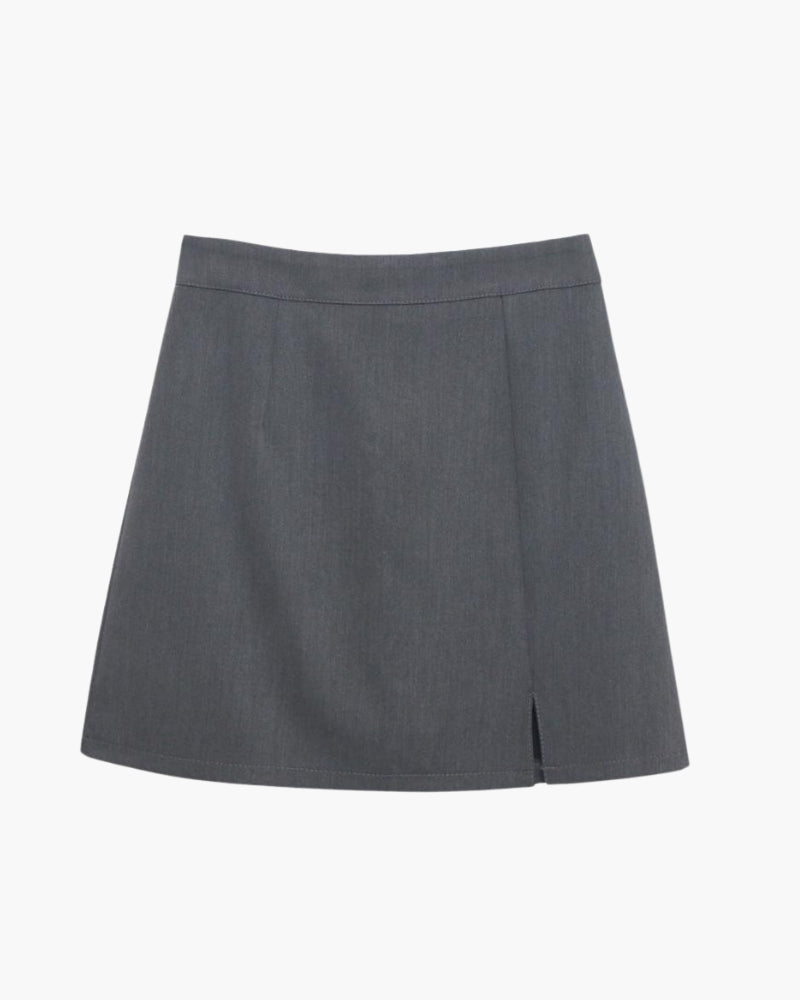 Mini Jupe Oxford Droite