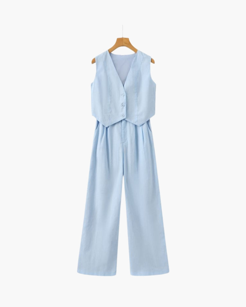 Classy Lady - Ensemble Deux Pièces en Lin
