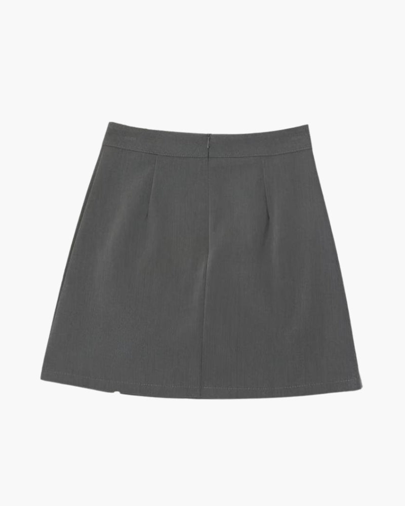 Mini Jupe Oxford Droite