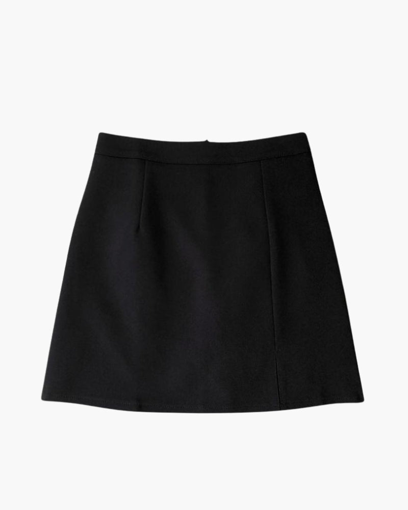 Mini Jupe Oxford Droite