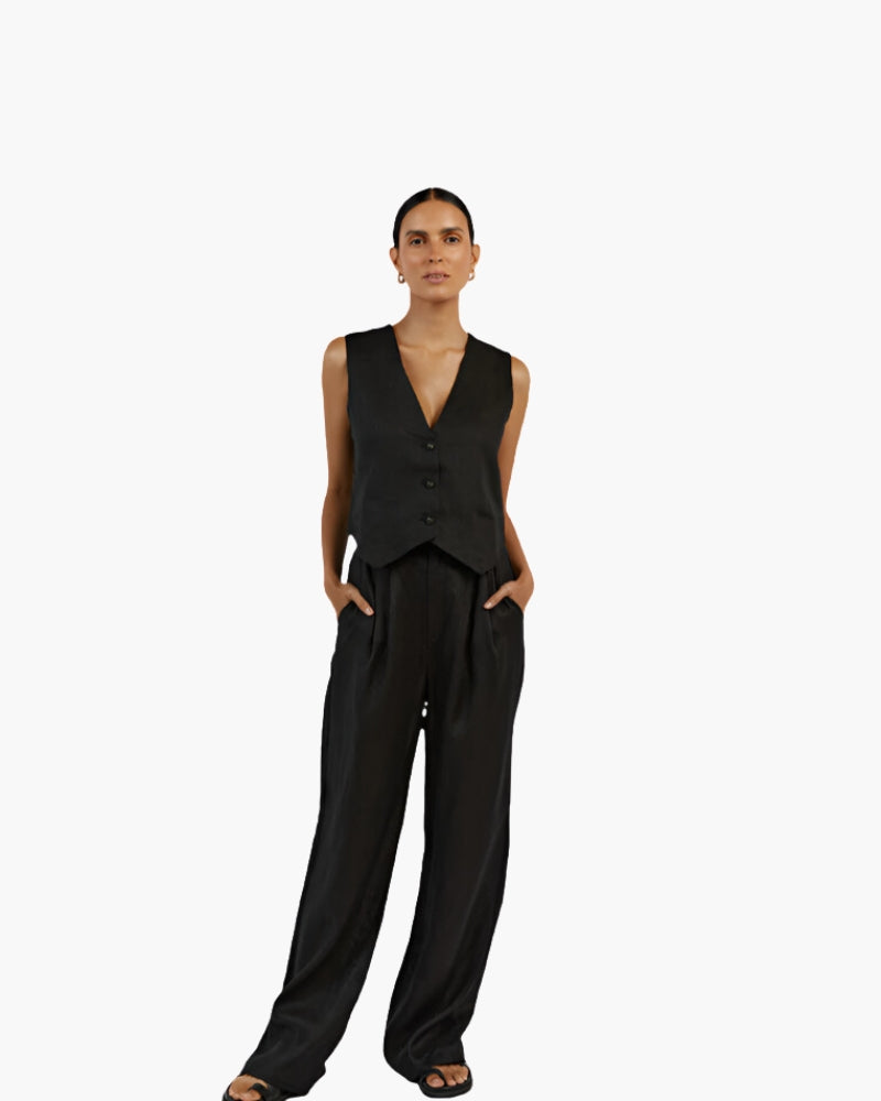 Classy Lady - Ensemble Deux Pièces en Lin