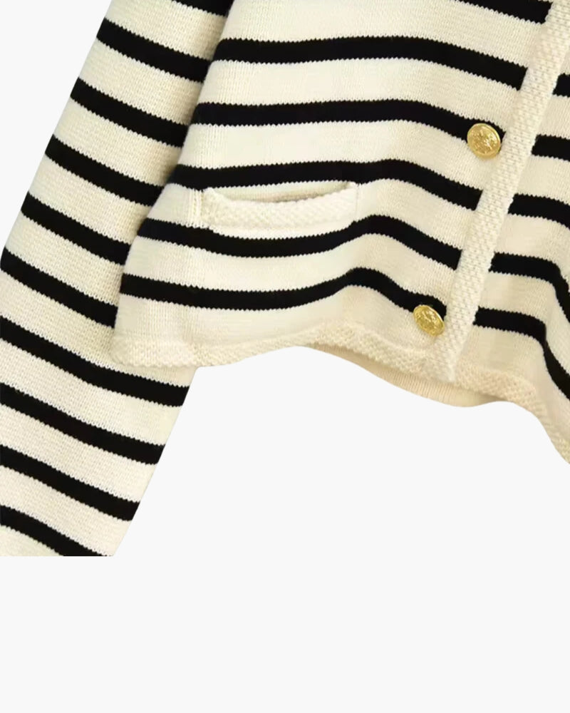 Gilet en Laine Rayée Premium