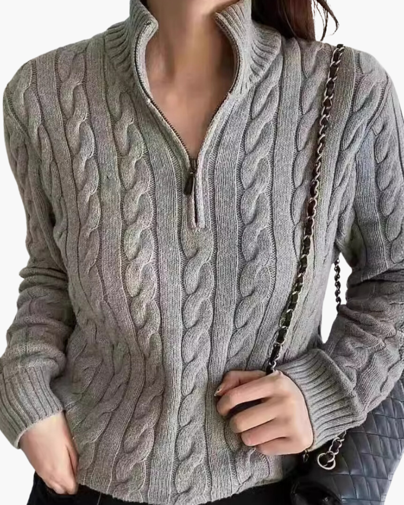 Pull Demi-Zip Verbier Femme